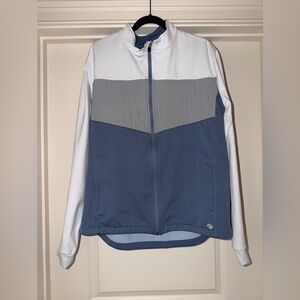 Men's Performance Full-Zip Jacket - Blue, Gray & White